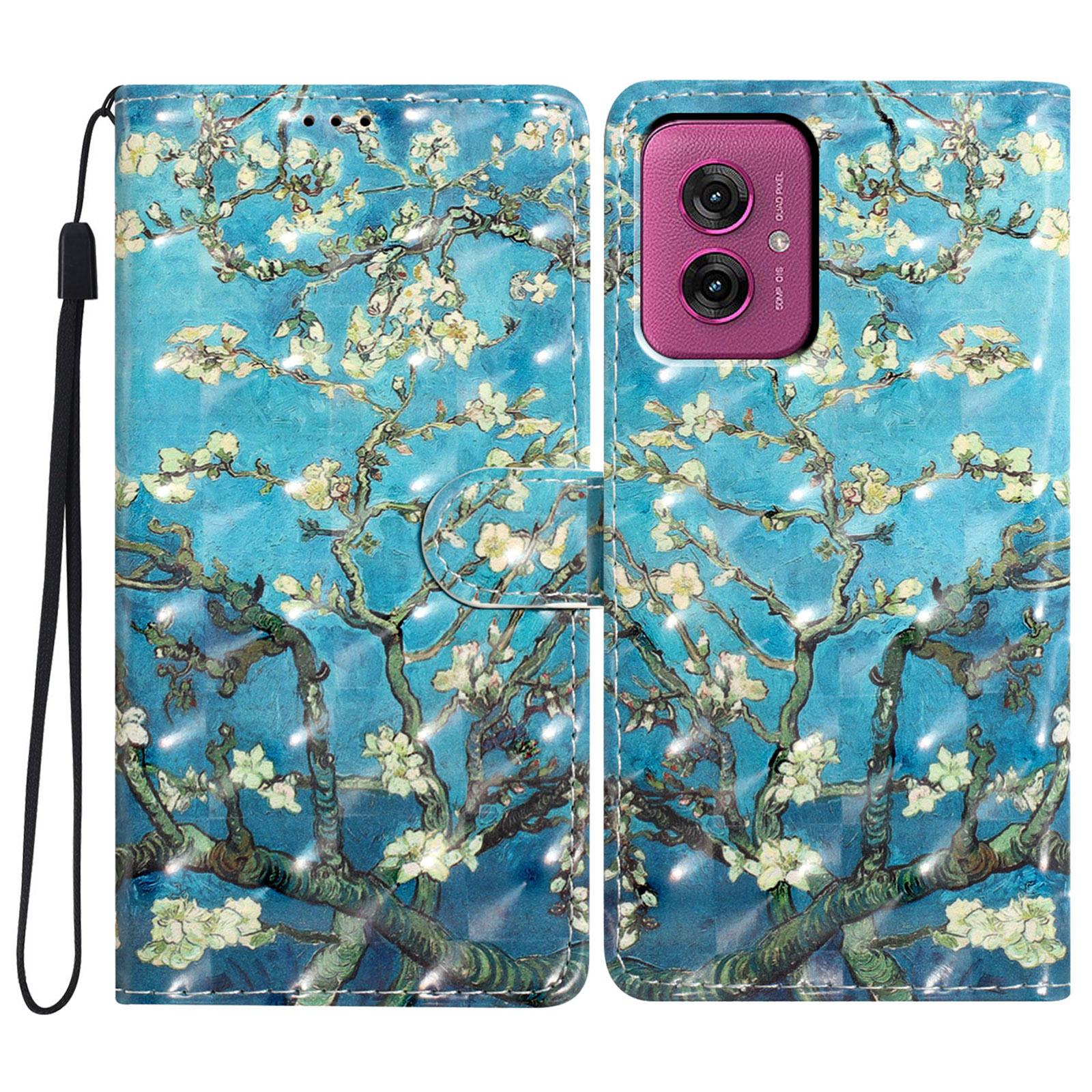 

For Motorola Moto G55 5G Case PU Leather Wallet Phone Cover 3D Pattern Printing C