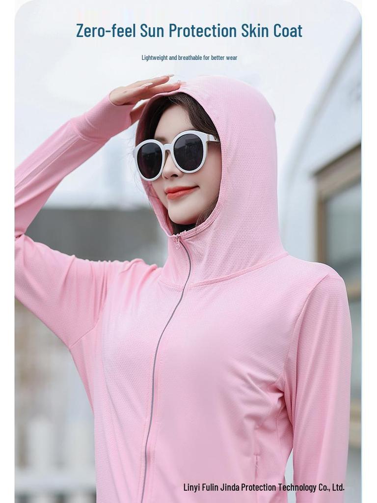 Summer Women's High-Quality Ice Silk Sun Protection Jacket for Outdoor Activities