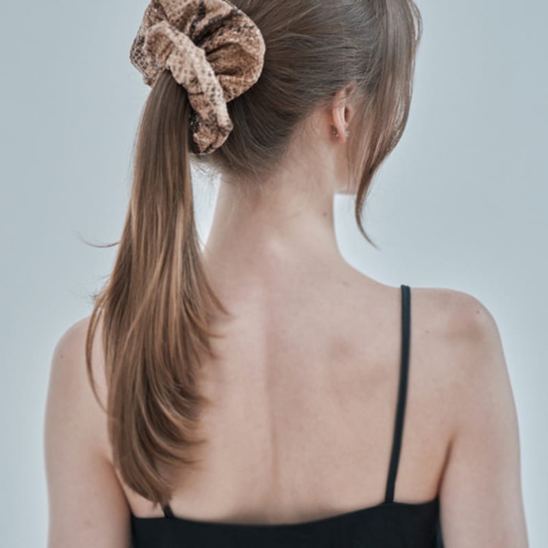 ELLEHAIR Brown Python Scrunchie ELSC008