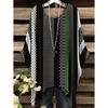 Women's Striped Checkered 3D Printed T-Shirt Summer Round Neck Casual Fashion Women's Loose Asymmetrical Hem Street Tops