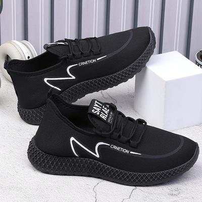 Modische Herrenschuhe im Sommer Atmungsaktives Mesh Fly Knit Sportschuhe Trendig Und Vielseitig Leichte Weiche Sohle Laufschuhe