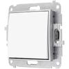 Single Switch Without Frame, Karlik Mini, White/silver