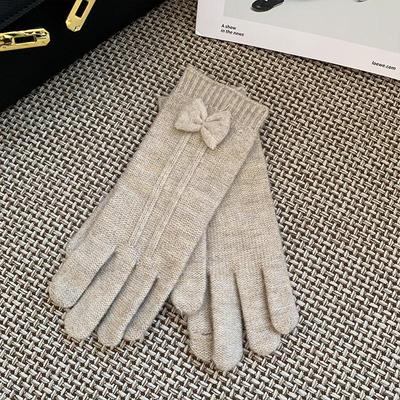 Winter Cute Bow-Knot Knitted Warm Gloves