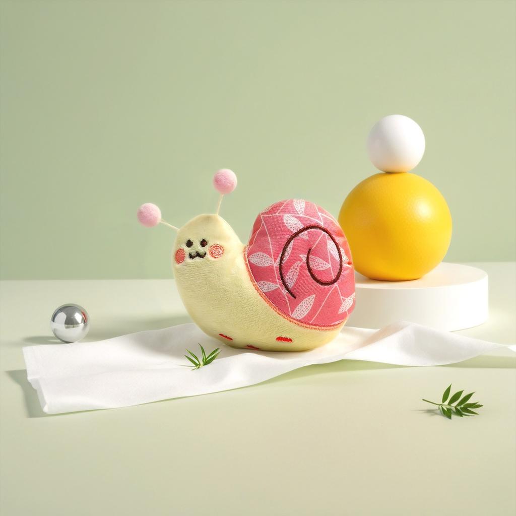 Creative Pet Chew Toy for Teeth Cleaning, Snail - Shaped Interactive Squeaky Toy for Cats & Dogs, Fun Bite Play Supplies