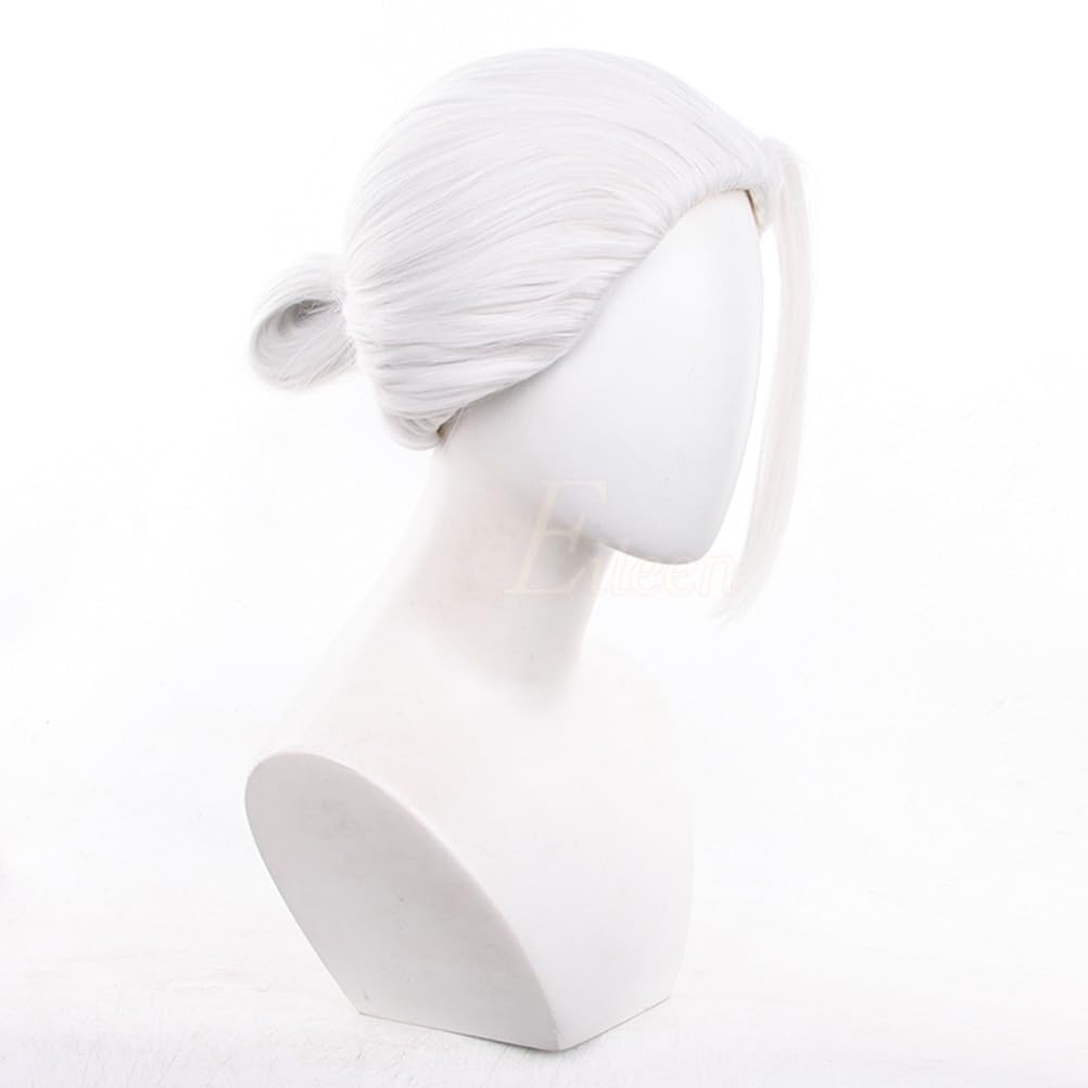 Eileen Taro Sakamoto Wig, Bun Hairstyle, Heat-Resistant, Perfect for Disguises and School Festivals (Includes Net)