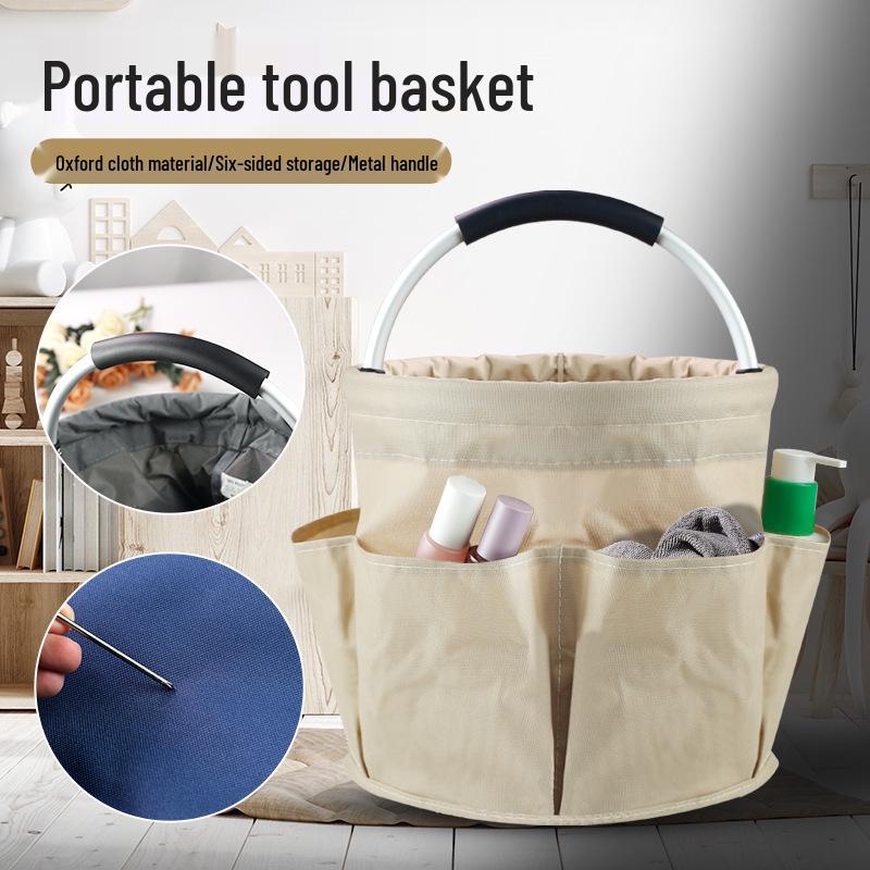 Foldable Portable Outdoor Picnic & Beach Basket - Multipurpose Handheld Storage for Toiletries, Shopping, Laundry