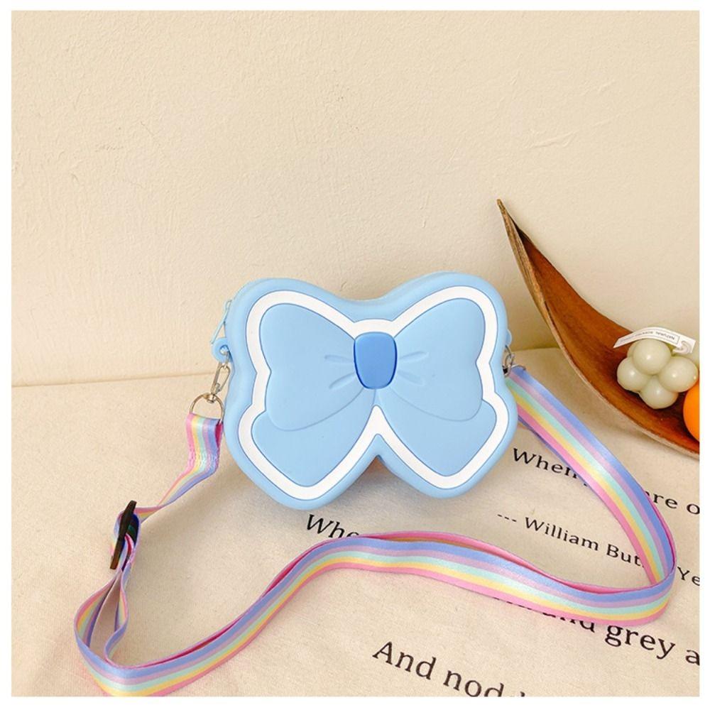 Candy Color Girl Messenger Bag Double-sided Shoulder Bag Cute Coin Purse Children