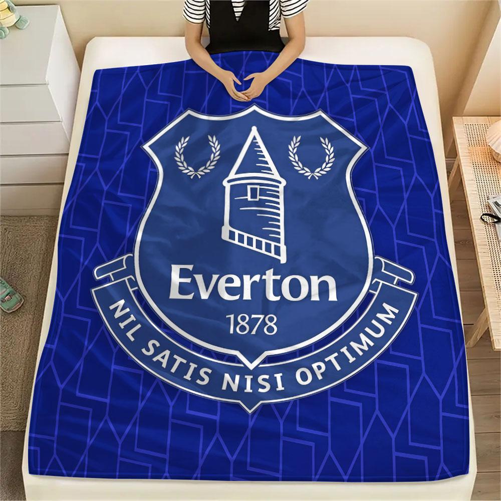 1PC Everton F.C Patterned Flannel Blanket Suitable For All Seasons for Home Decor Warmth and Comfort Gifts Holiday Present