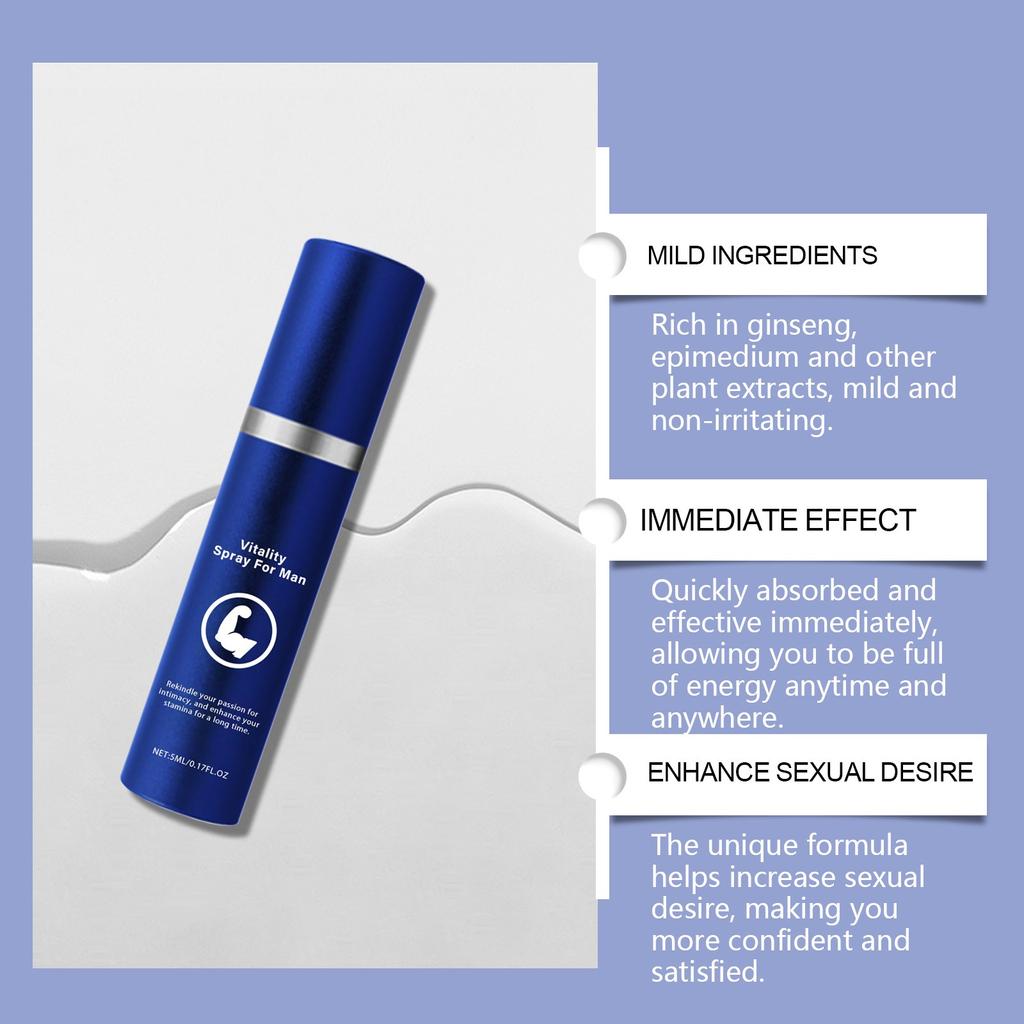 Men's Long-lasting Spray Stimulates Men's Vitality And Moisturizes The Body With Long-lasting Moisturizing Spray5ml