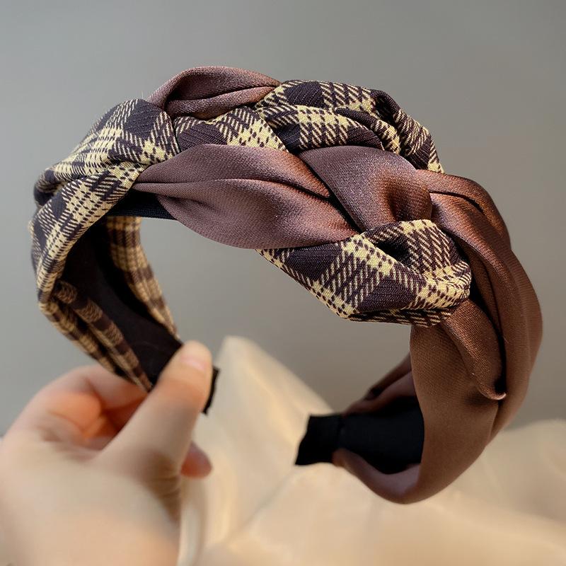 Hair Bands Fashion Hair Cards High Cranial Twist Braids Clashing Colors With Headbands Knotted Wide Hair Grottoes Headpieces