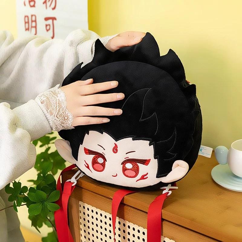 Nezha Cartoon Backpack Anime Bag With Adjustable Shoulder Strap Zipper Design