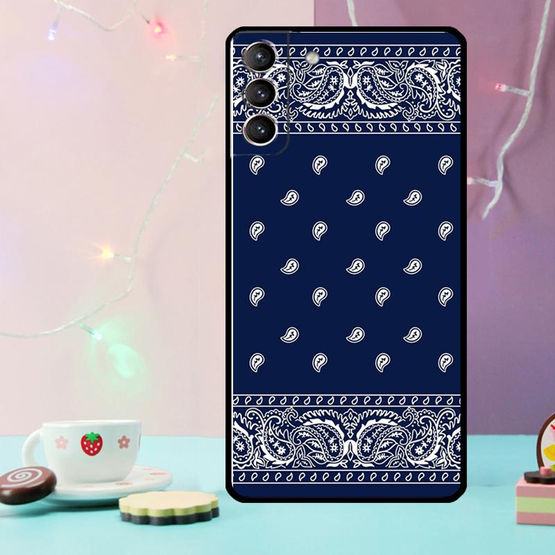 Royal Bandana Paisley Phone Case For Samsung Galaxy S24 Ultra S20 S21 S22 S23 S25 Ultra S9 S10 Plus S24 FE Cover