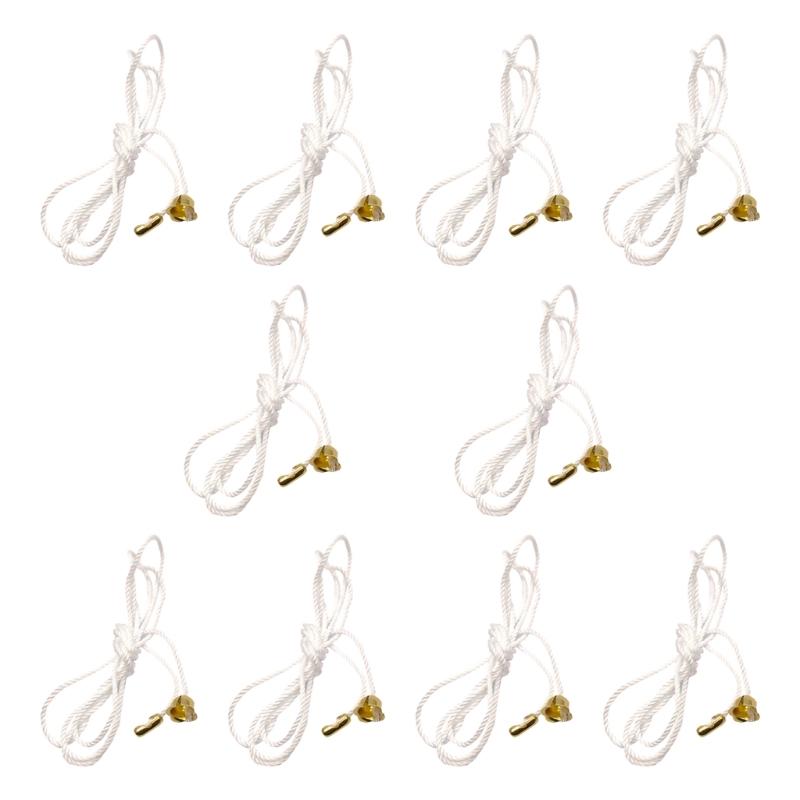 Comfortable Cotton Pull Rope 10Pcs Room Fan Light Change Cord With Metal Link Set