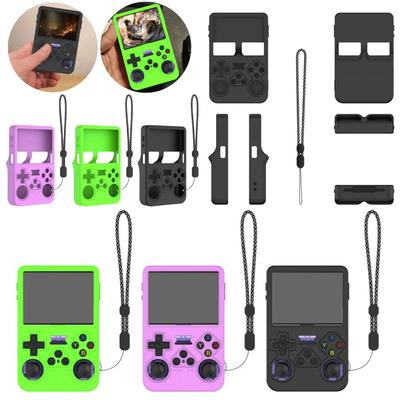 Étui en Silicone Pour Console de Jeu Portable ANBERNIC R36S Housse de Protection en Silicone Anti-Rayures Boîte de Rangement Coque Souple Pièces de Jeu