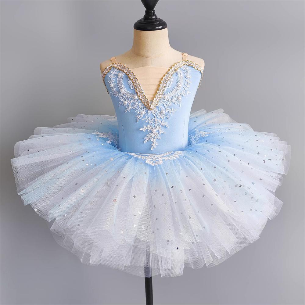 MARKET-3 Ballerina Meisjes Kleding Kinder Jurken Vestido Kinder Ballet Jurk Tutu Dans Kostuums Meisje Ballet Leotards Verjaardagscadeau Zomer 150