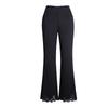 2025 Lace Trim High-Waisted Stretchy Micro-Flare Pants – Women's Fashionable Slimming Nine-Tenths Length