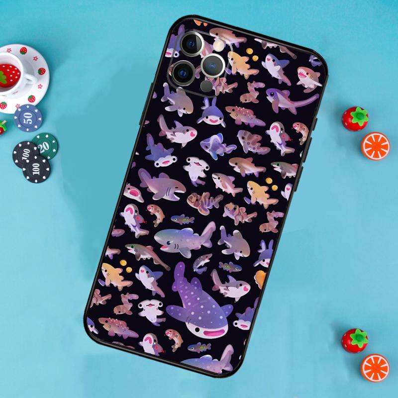 whale sharks Phone Case For iPhone 17 Air 14 16 15 11 12 13 Pro Max 12 13 mini 15 16 Plus 16e Cover Funda