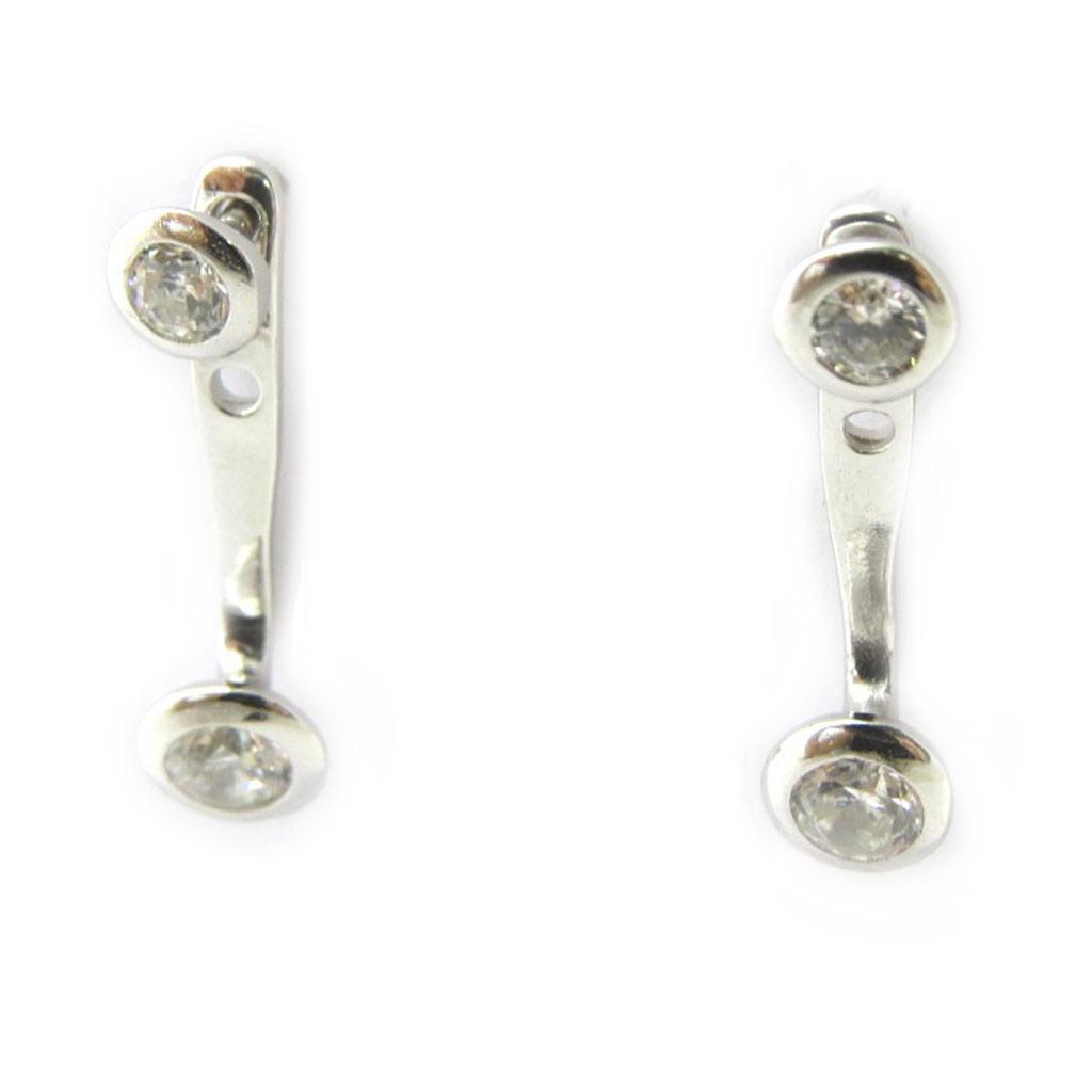 Les Trésors De Lily [M7640] - Boucles contours de lobes argent 'Essentiel' blanc argenté (rhodié) - 5 mm