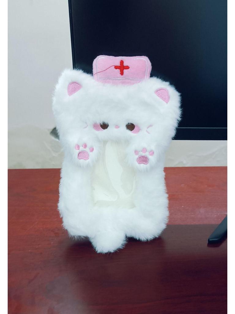 Chaveiro de Mochila de Pelúcia de Animal Fofo e Porta-Cartões - Pingente de 3 Polegadas para Fotos e Cartões