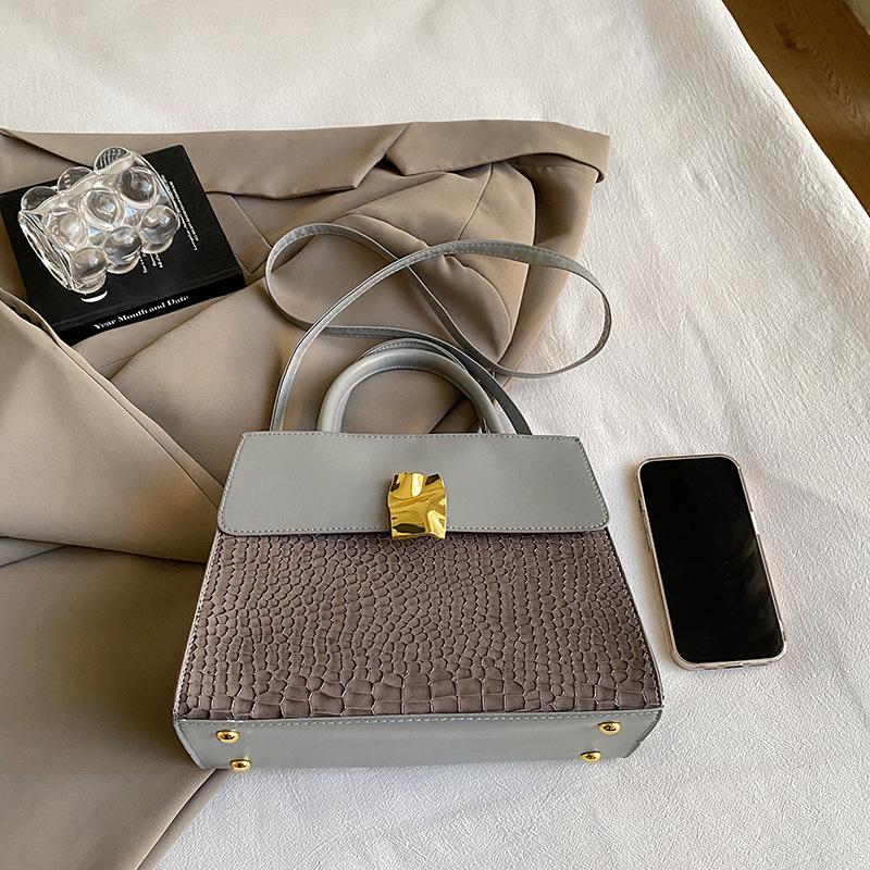 Mode hochwertige Handtasche mit Krokodilmuster Damen 2025 Herbst neu Nischendesign kleine quadratische Tasche