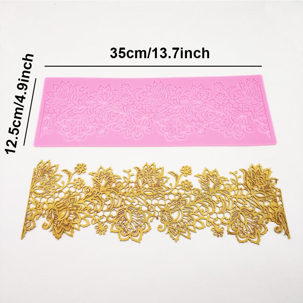 Sugarcraft Lace Mold Cake Border Decoration Lace Mat for Fondant Wedding Cake Decorating Baking Cake Decorating Flower Tools