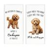2Pcs Dish Towel Cartoon Dog Bear Pattern Super Water Absorbent Reusable Kitchen Towels Machine Washable Household Cleaning Rags
