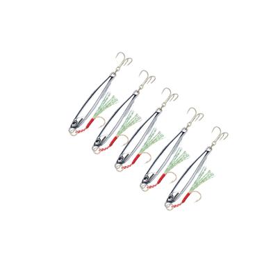 5Pcs Fishing Baits Artificial Lures Long Casting Jigging Spoon Lure Swimbait Fishing Jigging Hook Spinner Baits