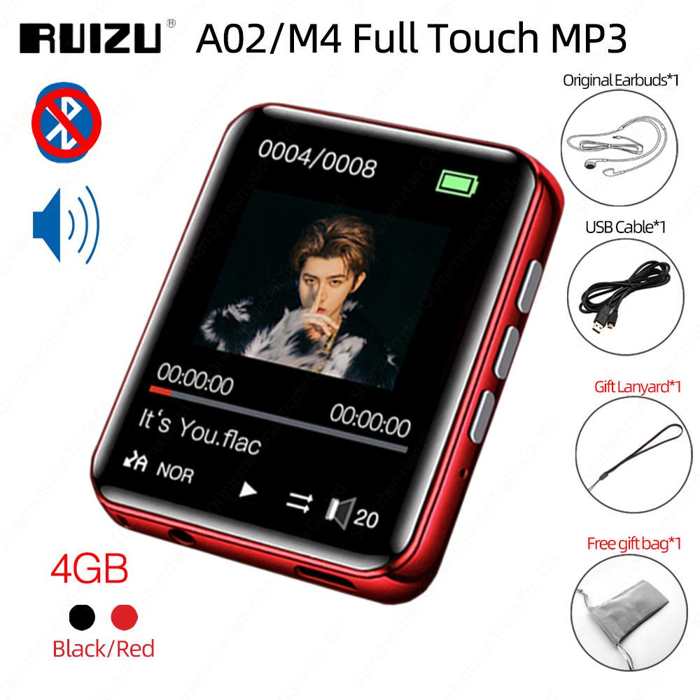 Buy RUIZU A02 M4 Full Touch Screen MP3 Player 4GB Music Player With FM