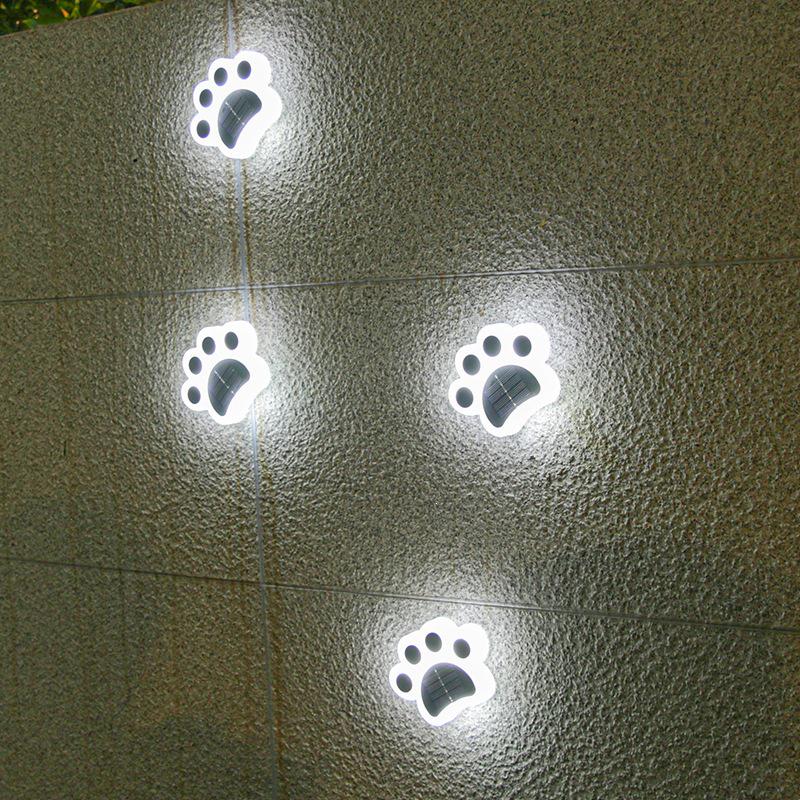Waterproof Solar Cat Paw Ground Lights for Outdoor Garden, Courtyard, Stair Decoration, and Balcony Ambiance