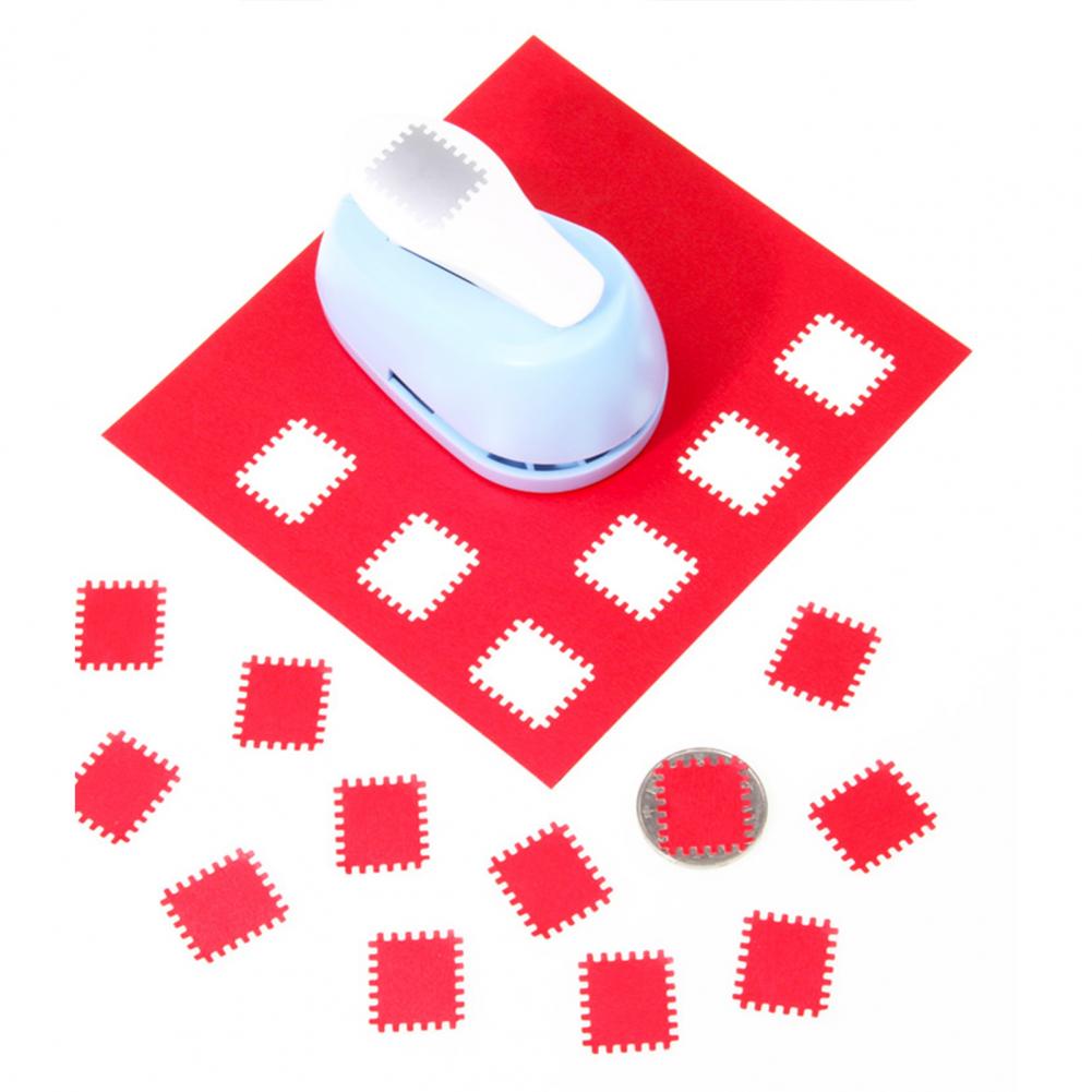 Stainless Steel Cutting Blades Punch Stamp Embossing Machine Rectangular Postage Stamp Craft Punch Scalloped for Diy for Arts