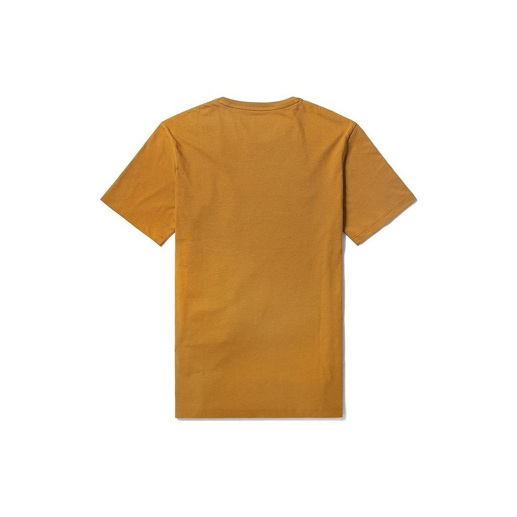 Timberland Outdoor Casual Color Block Printed Crew Neck Short Sleeve T-Shirt Men Tops Wheat A24X3-P47