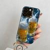 beer  Phone Case For iPhone 17,16,15,14,13,12,11 Plus,Pro Max,XS,Colored Silver Plated Inside Cover