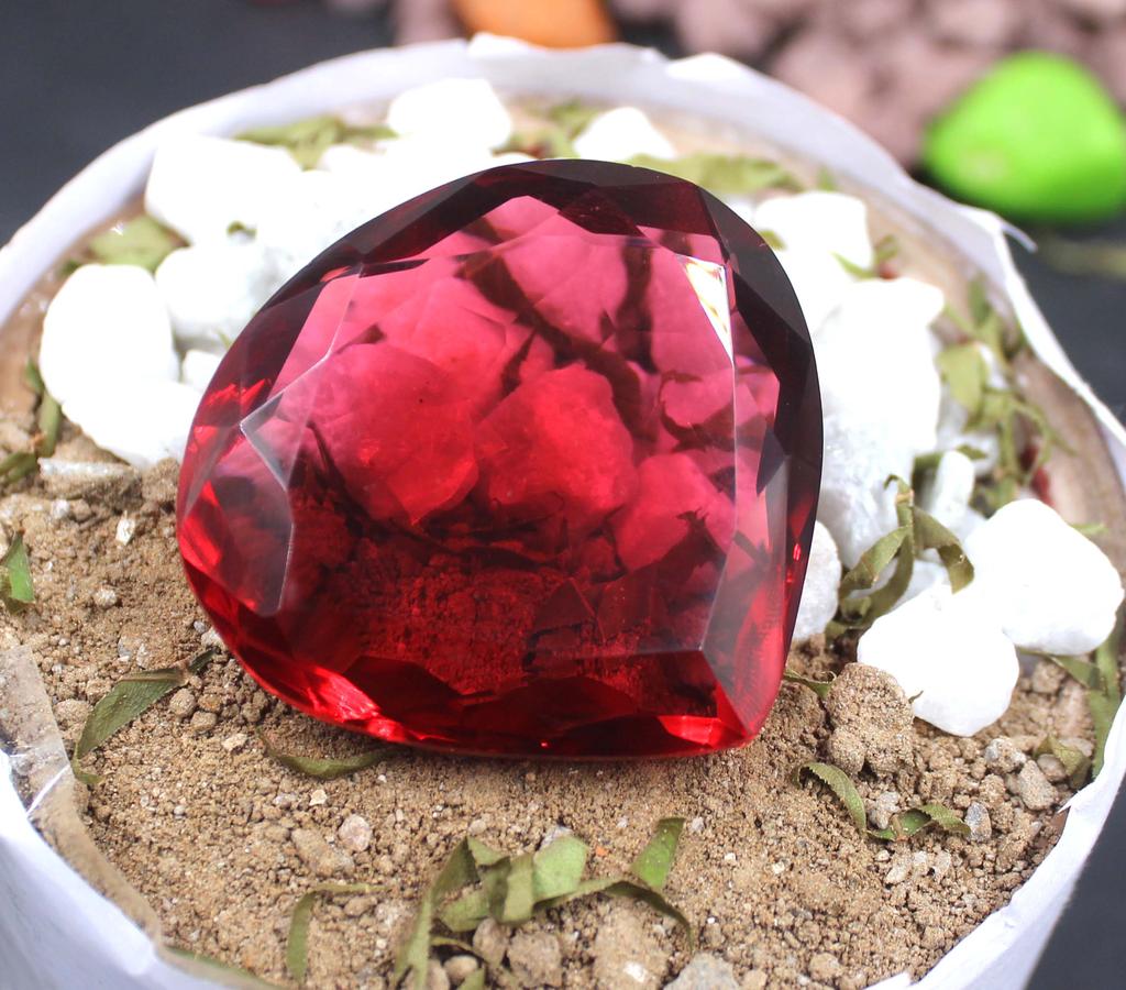 77.55 Carat Exclusive New Year Offer Red Topaz Pear Shape Lab Created Gemstone SN360