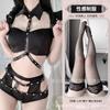 Domila Sexy Lingerie Women's Rivets Hollow One-piece Sexy Bunny Suit Small Breasts Gather Cosplay