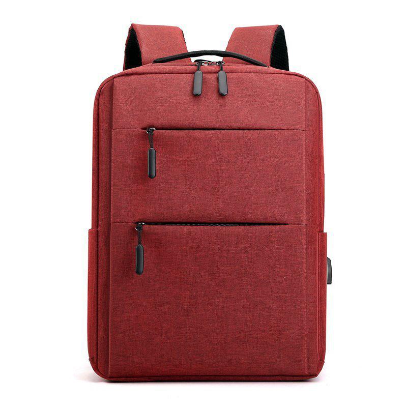 Men's Business Casual Commuting Double Shoulder Laptop Bag Student Backpack