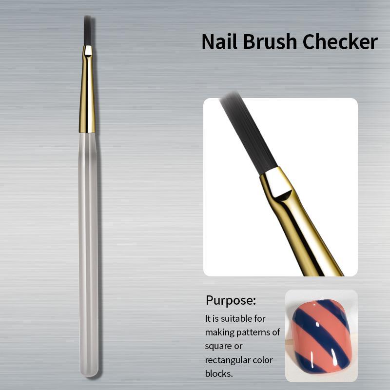 

Nail Art Brush Checker Nail Drawing Painting Line Brush Nail Art Tool Acrylic Painting Brushes DIY Design Manicure Tools