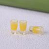 5Pcs Mini Dollhouse Cute Resin Juice Play Food Decorative Toys
