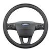 Ford-Compatible Leather Steering Wheel Cover for Focus, EcoSport, Taurus, Edge, Escort, Kuga, Mondeo