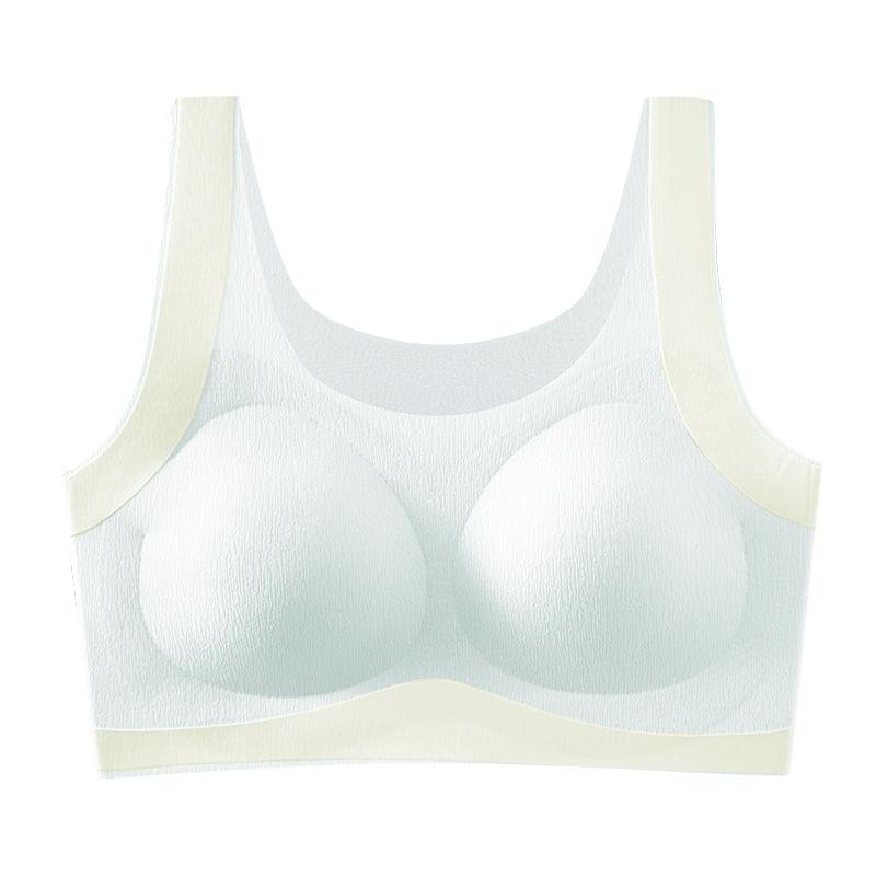 Girls' Development Underwear Fixed Cup-year-old Junior High School and High School Students' Sports Shock-proof Small Vest Seamless Bra Cover