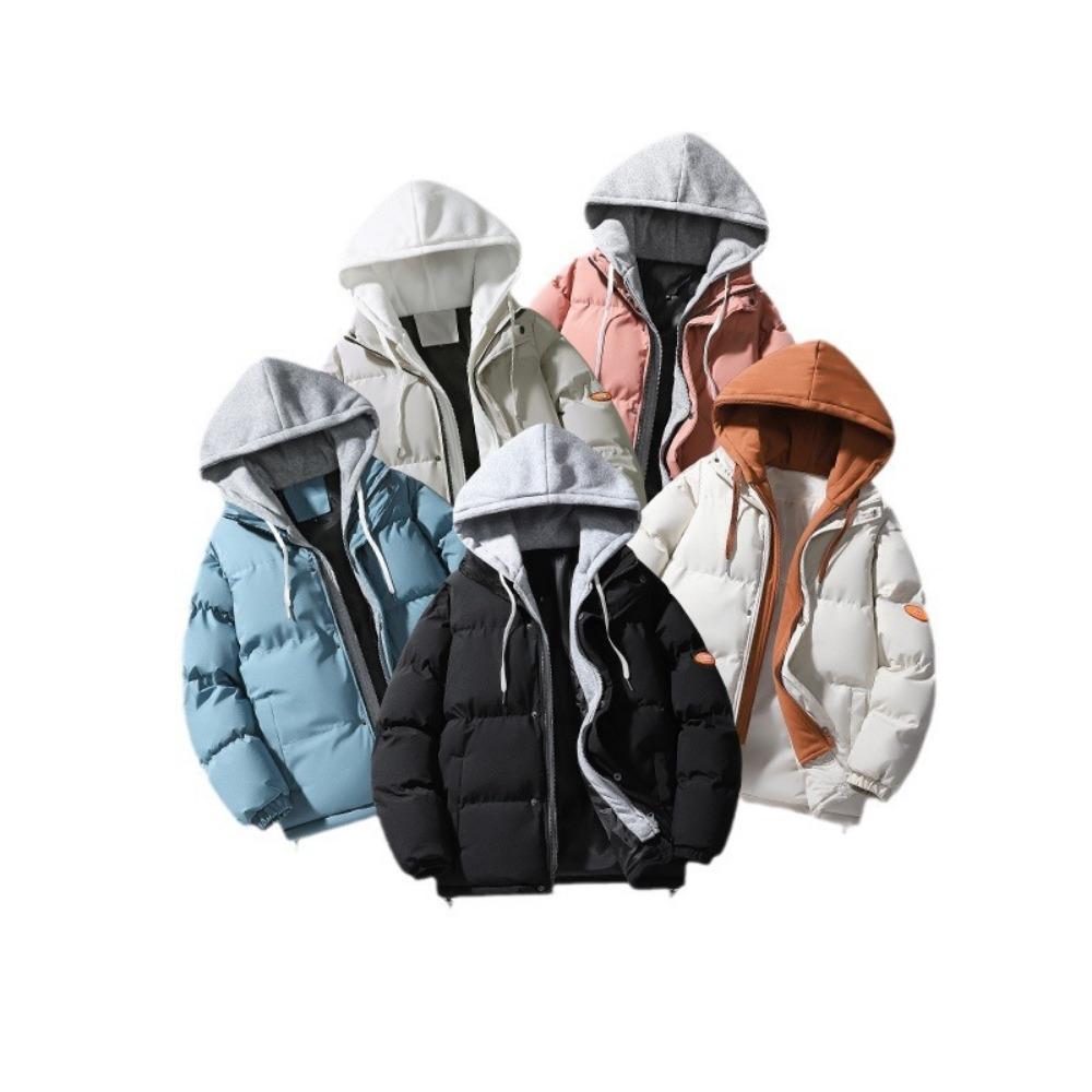 Cotton-padded youth cardigan jacket trendy brand casual loose cotton-padded hooded trend