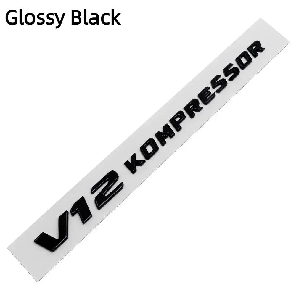 V6 V8 V12 KOMPRESSOR Car Emblem Rear Trunk Badge Sticker for M-ercedes B-enz W212 W213 W204 W205 W168 W176 CLK GLA G63 G500