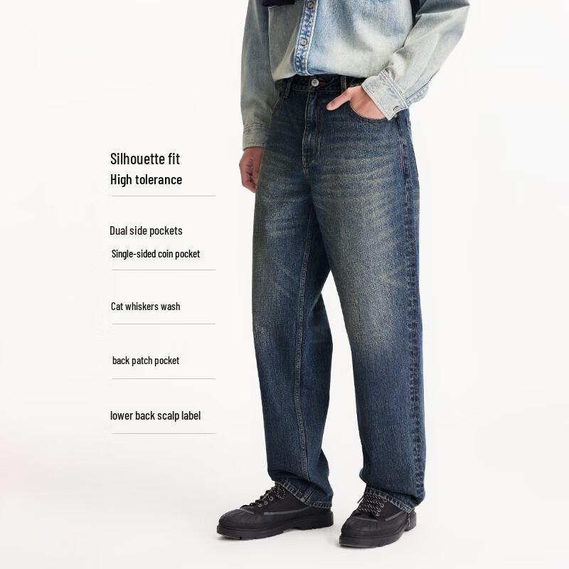 Jack&Jones Men's Relaxed Fit Washed Denim Jeans