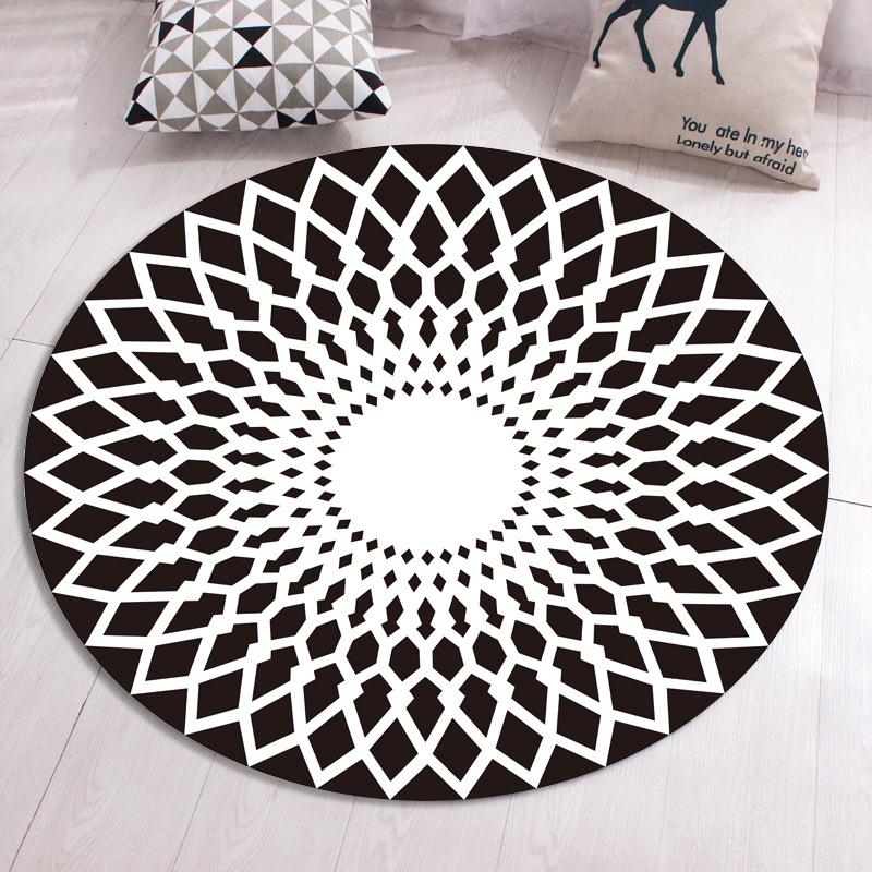 

Скандинавский 3D мультяшный круглый ковер, толстый коврик для пола в гостиную, прикроватный коврик для спальни 160*160cm