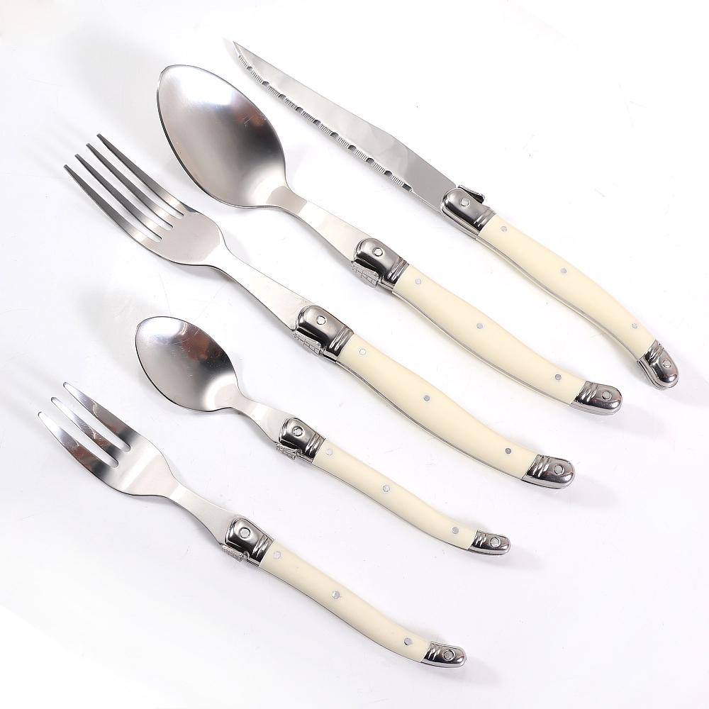 

Jaswehome набор из 5 предметов Sliverware из нержавеющей стали, нож для стейка, острое лезвие, набор столовых приборов, ложка, вилка, кухонные принадлежности