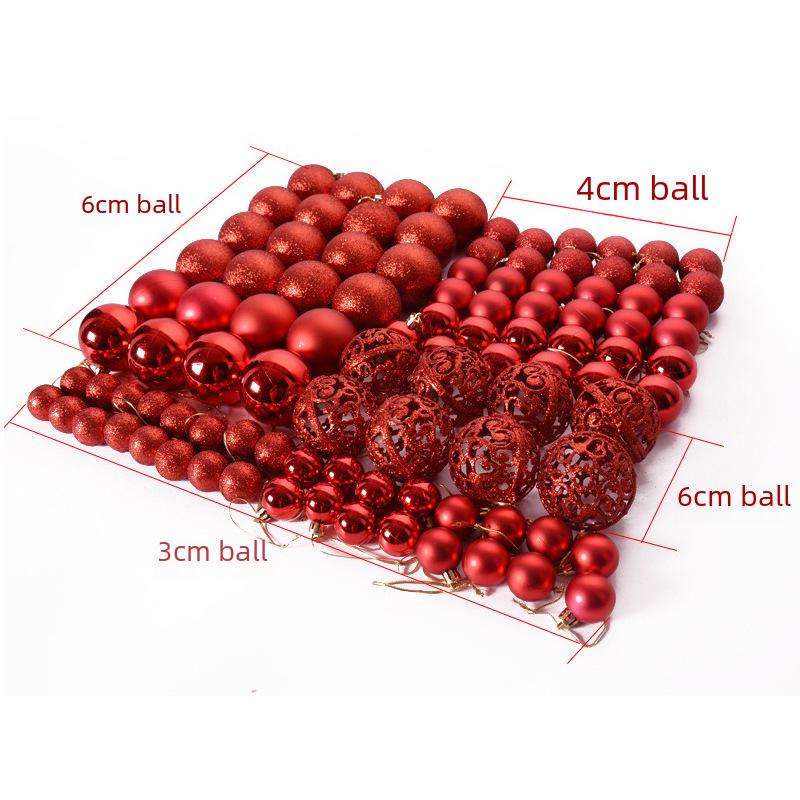 100 Parça Sınır Ötesi Noel Topu Süs Seti (3cm/4cm/6cm) - İçi Boş Parlak Klinker Süslemeler