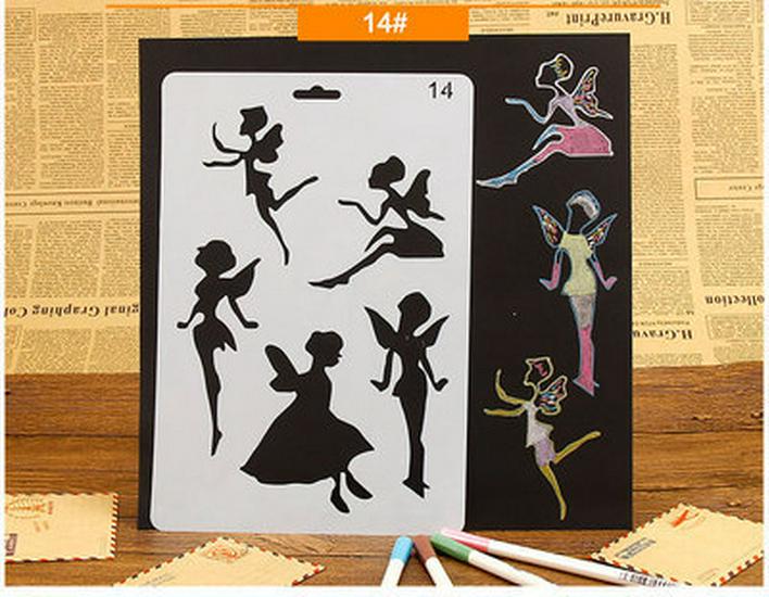 Narzędzia do dekoracji albumu DIY: Motyw Koronka Linijka, Puste Szablony PET i Akcesoria do Malowania