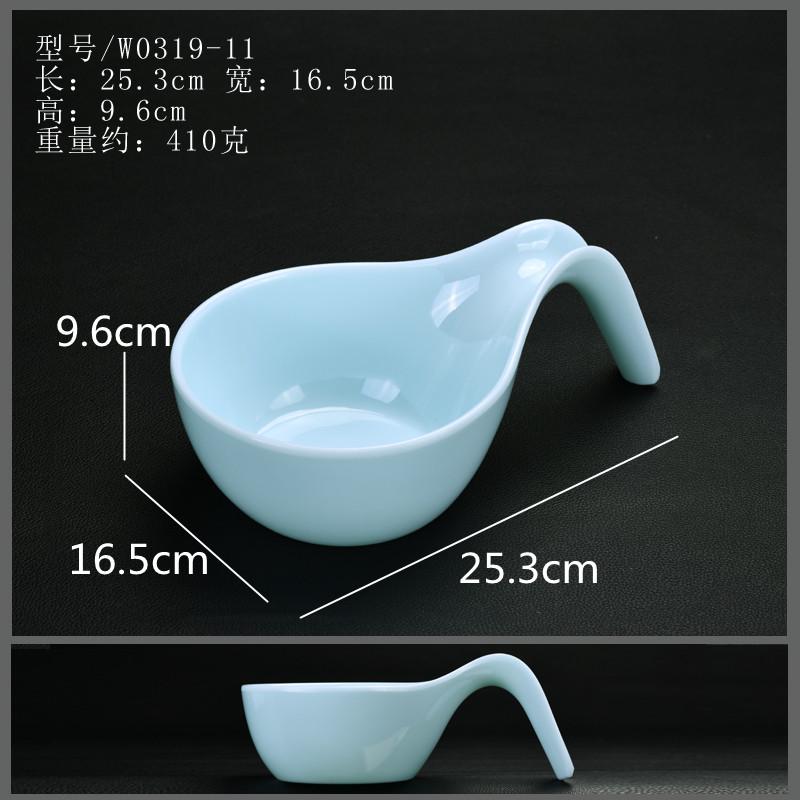 Melamine Blue Dinner Plate Restaurant Tableware Soup Bowl Dry Ice Dish Sashimi Plate Fruit Salad Bowl Dessert Plate Sushi Dish