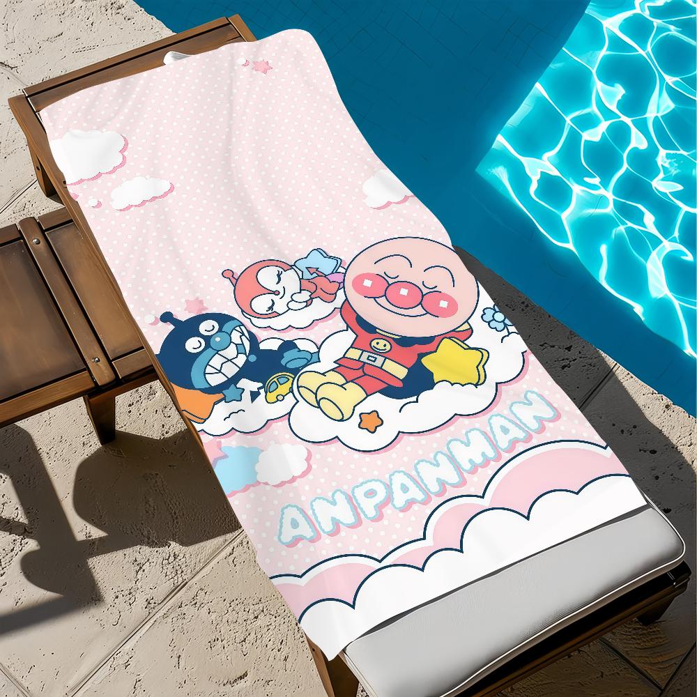 Cartoon A-Anpanman-S cute Towel Large Quick-Drying Microfiber soft Beach Towel for Travel Fitness Sauna Bathing Camping