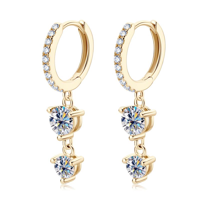 

Anziw 4 мм 5 мм круглые длинные серьги-кисточки из муассанита 100% стерлингового серебра 925 пробы женские серьги-кольца висячие украшения свадебные подарки