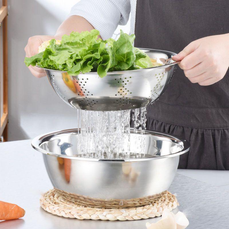 Stainless Steel Food Grade Vegetable & Rice Colander Basket